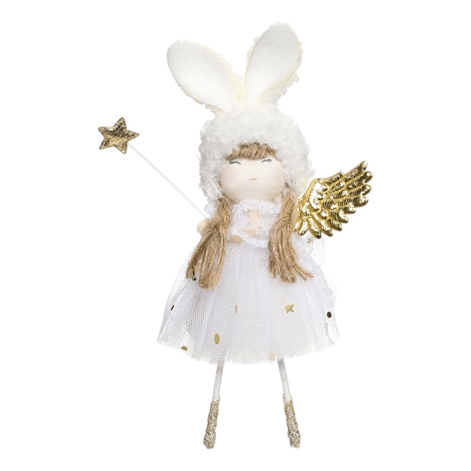 Подвесное украшение новогоднее Artus Кукла Ангел с ушками 17 см в ассортименте 310₽