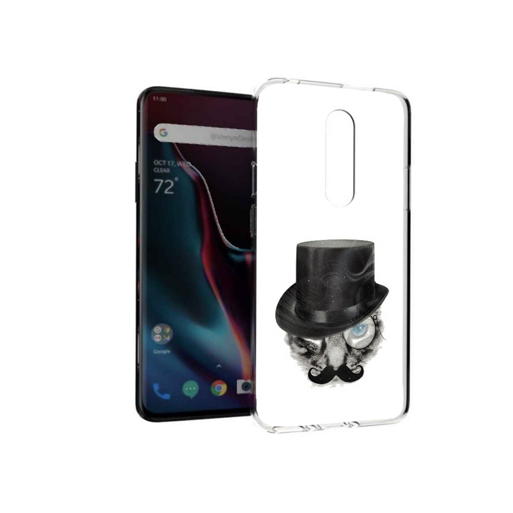 

Чехол MyPads Tocco для OnePlus 7 Pro интелегентный кот (PT139735.130.378), Прозрачный, Tocco