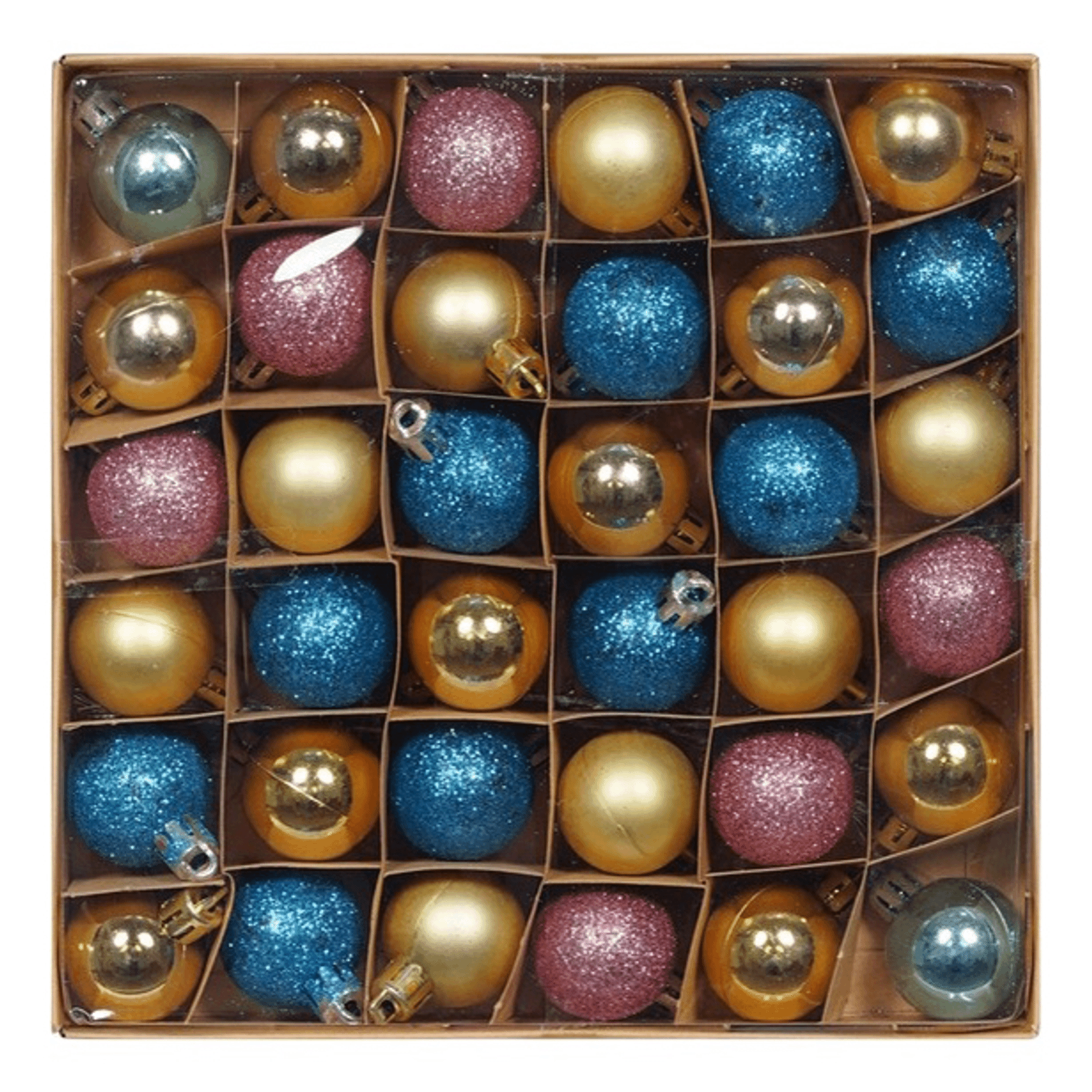 Набор елочных шаров Artus Новый год 3 см 36 шт 310₽