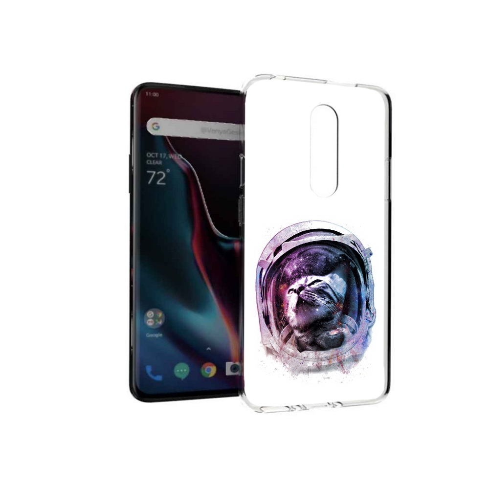 

Чехол MyPads Tocco для OnePlus 7 Pro кот в шлеме (PT139735.130.396), Прозрачный, Tocco