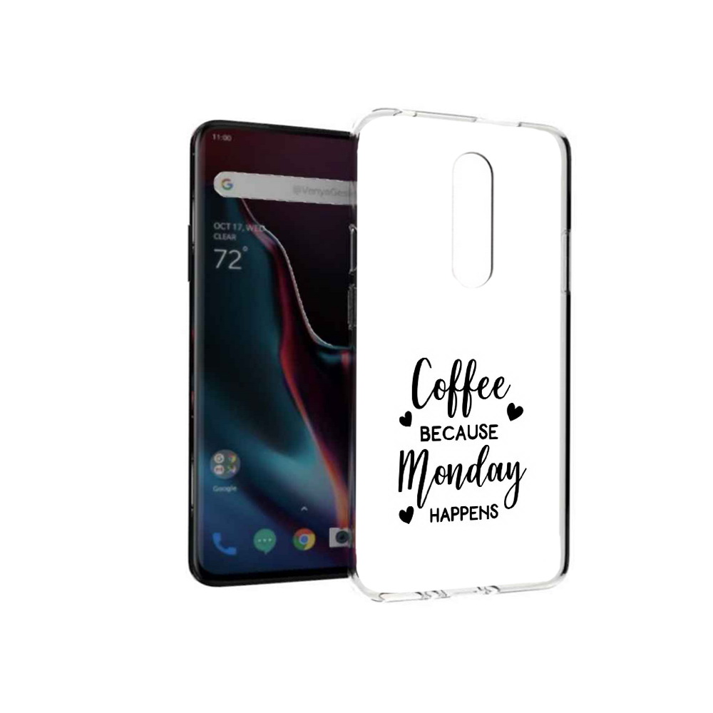 

Чехол MyPads Tocco для OnePlus 7 Pro кофе и понедельник стал счастливым (PT139735.130.402), Прозрачный, Tocco