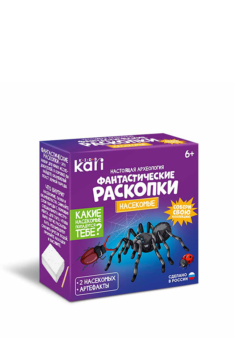 Набор для проведения раскопок Kari Kids Насекомые Dig-107