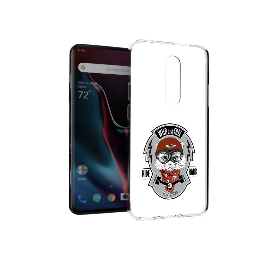 Чехол MyPads Tocco для OnePlus 7 Pro кошка в шлеме (PT139735.130.404)