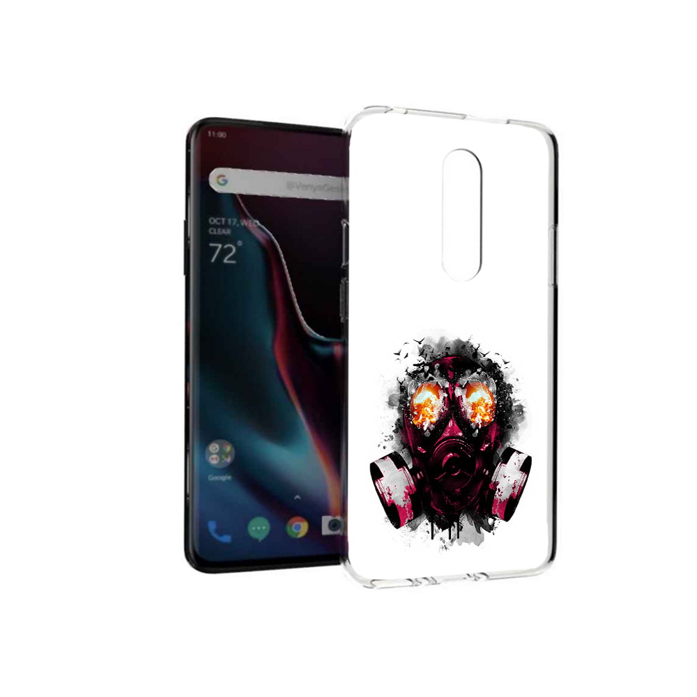 

Чехол MyPads Tocco для OnePlus 7 Pro красный противогаз (PT139735.130.412), Прозрачный, Tocco