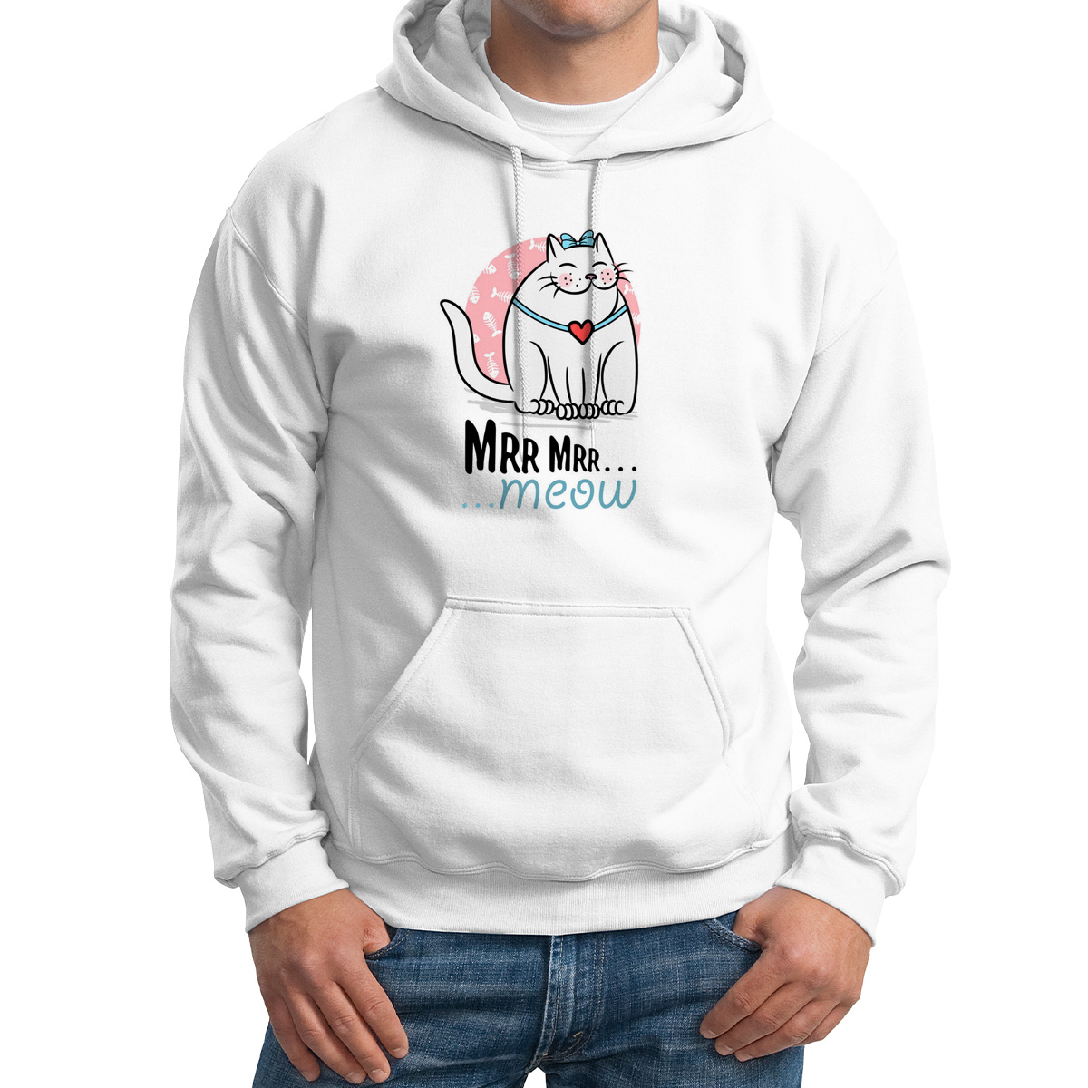 

Худи унисекс CoolPodarok Прикол Mrrrr meow есть параона белое 58 RU, Белый, 8M015973