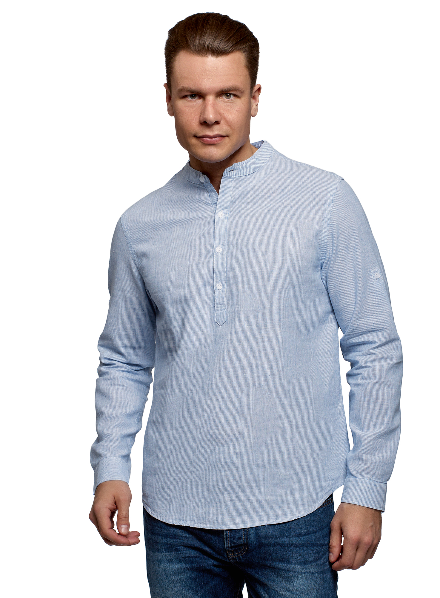 

Рубашка мужская oodji 3L300000M белая 2XL, 3L300000M