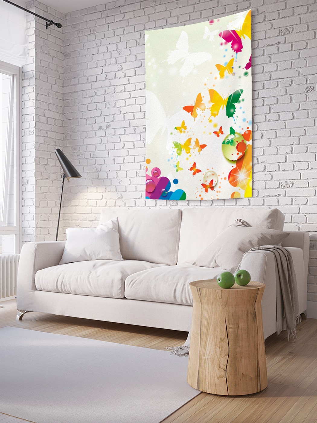 

Вертикальное фотопанно на стену JoyArty Фантазия с бабочками 150x200 см, Фантазия с бабочками