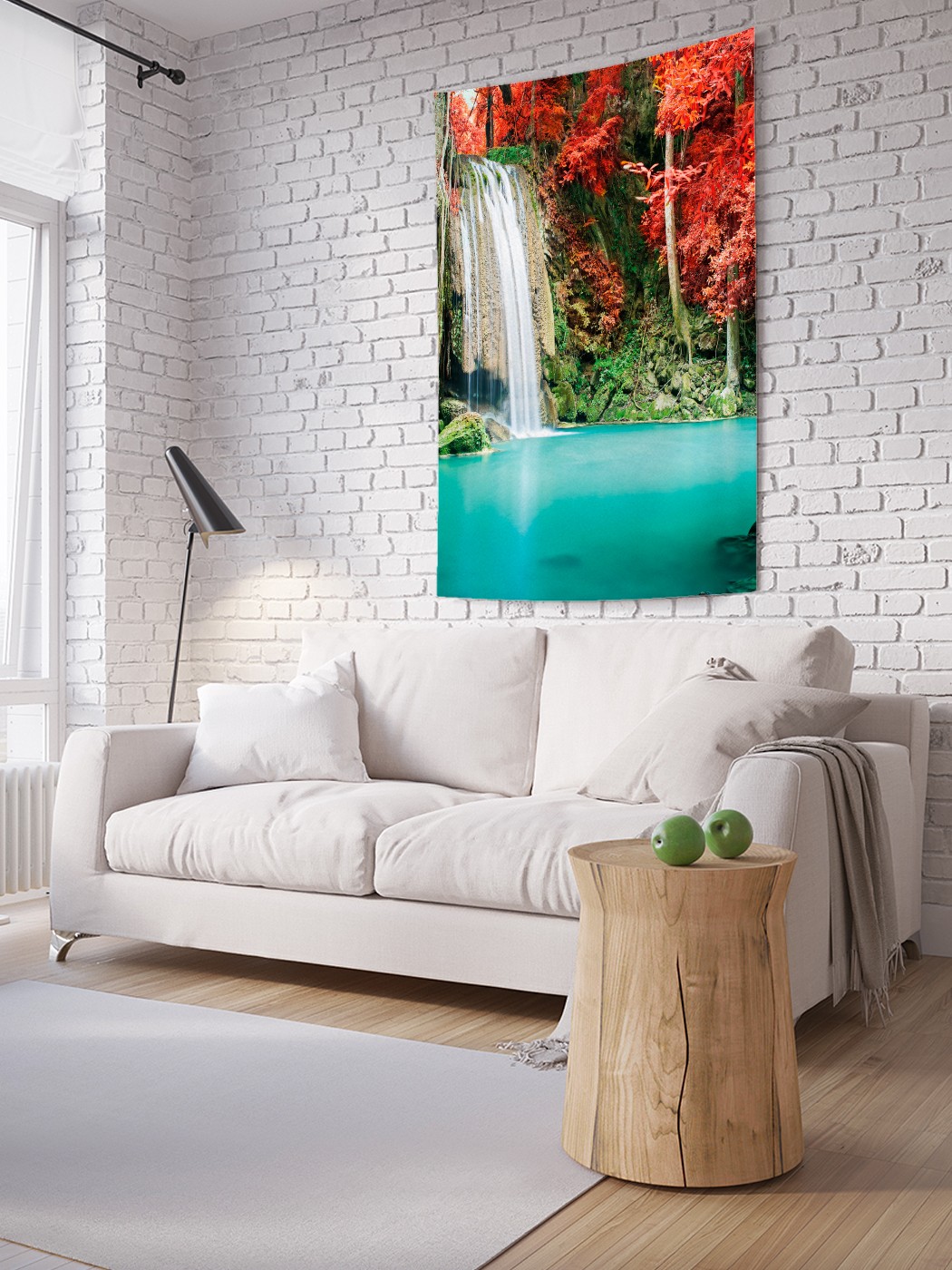 

Вертикальное фотопанно на стену JoyArty Водопад осенью 150x200 см, Водопад осенью
