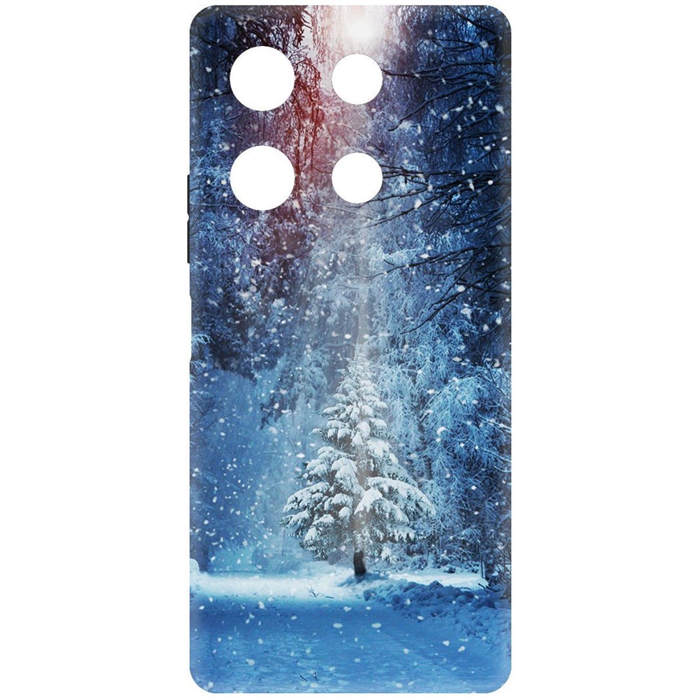 

Чехол-накладка Krutoff Soft Case Лесная ель для Infinix Note 30 Pro черный