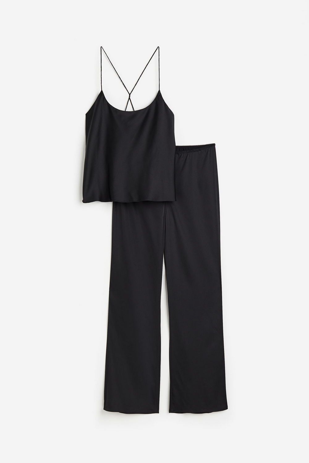 

Пижама женская H&M 1207484 черная L, Черный, 1207484