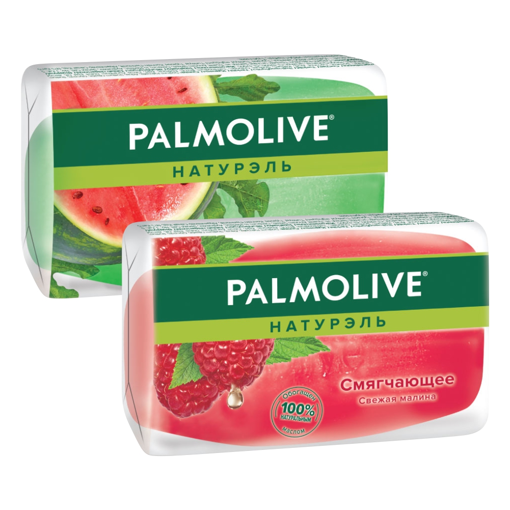 Набор Мыла кускового глицеринового Palmolive арбузное и Смягчающее малиновое 90г avon набор для женщин малиновое удовольствие