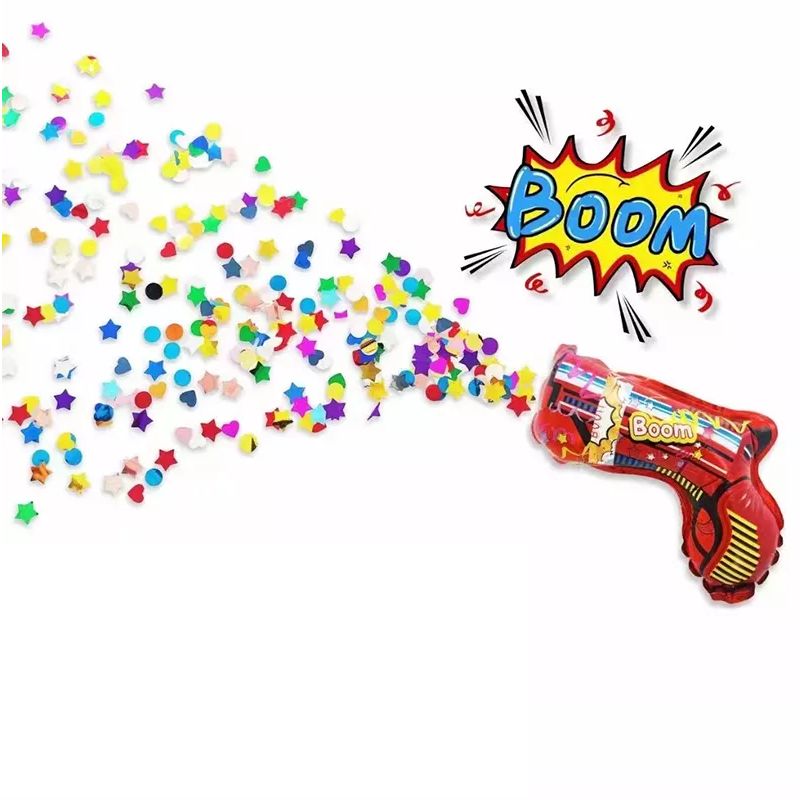 Хлопушка-пистолет COSY с конфетти красный 18 см 6 шт