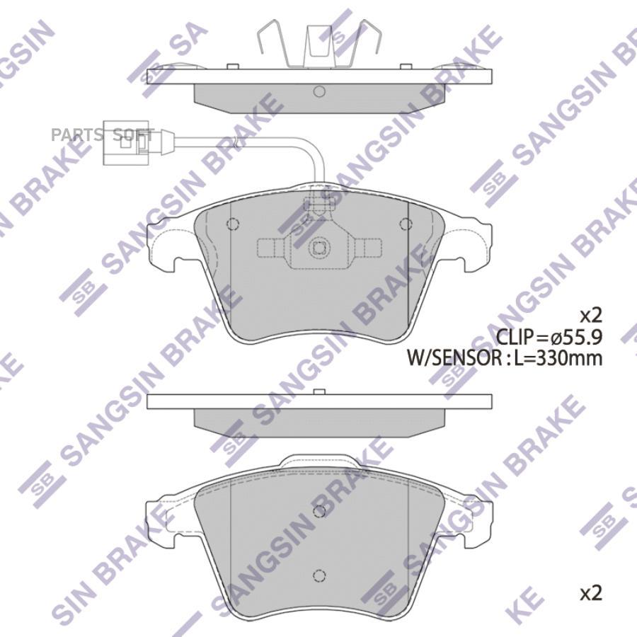 

Тормозные колодки Sangsin brake SP1977