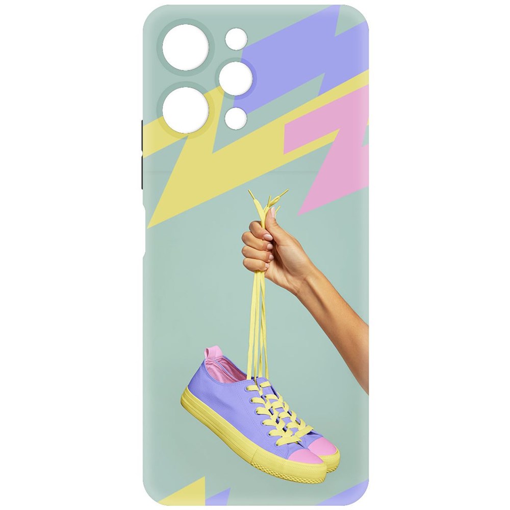 

Чехол-накладка Krutoff Soft Case Кроссовки женские Цветные для Xiaomi Redmi 12 черный