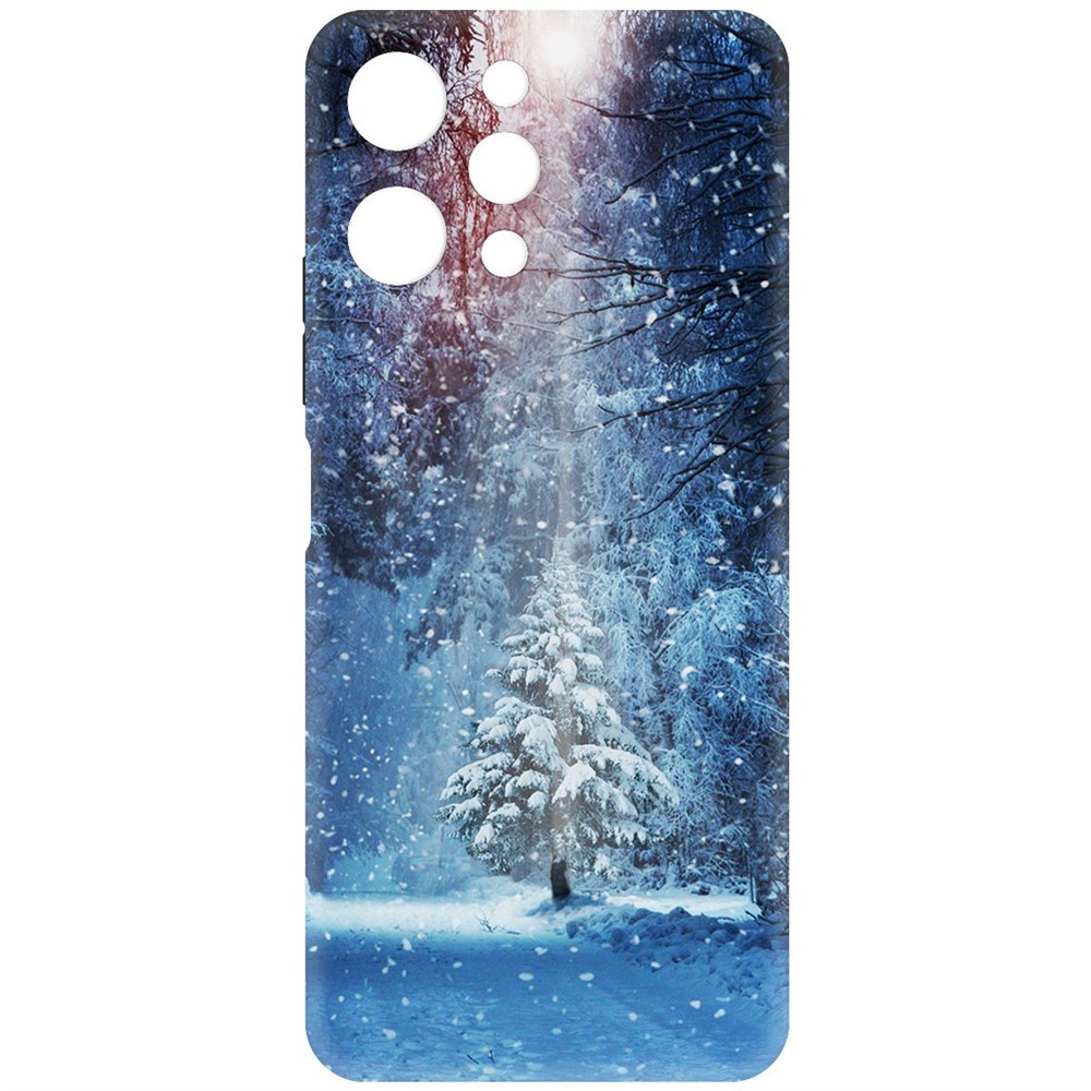 

Чехол-накладка Krutoff Soft Case Лесная ель для Xiaomi Redmi 12 черный