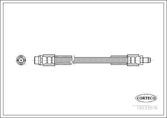 

19033576 Шланг Тормозной Задний Audi A4 1.6-2.5Tdi 95-00/A6/A8 2.5Tdi 96-01