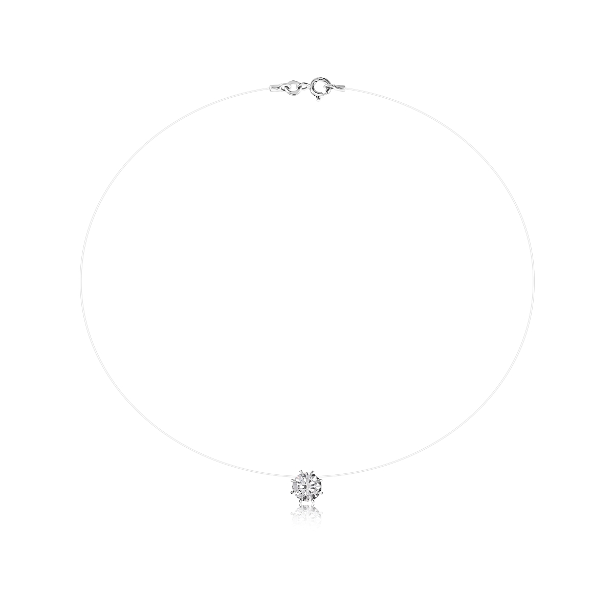 

Колье из серебра 40 см VALTERA 116928, фианит, 116928