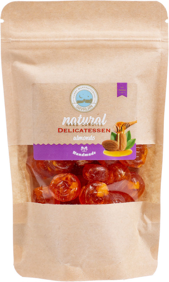 

Карамель Savalan Natural Hard Candies с миндалем 150г