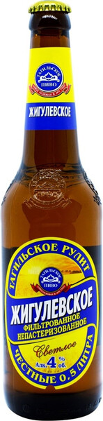 

Пиво Tagilskoe pivo Tagilskoe Zhigulevskoe 4% 0,5 л, Красное