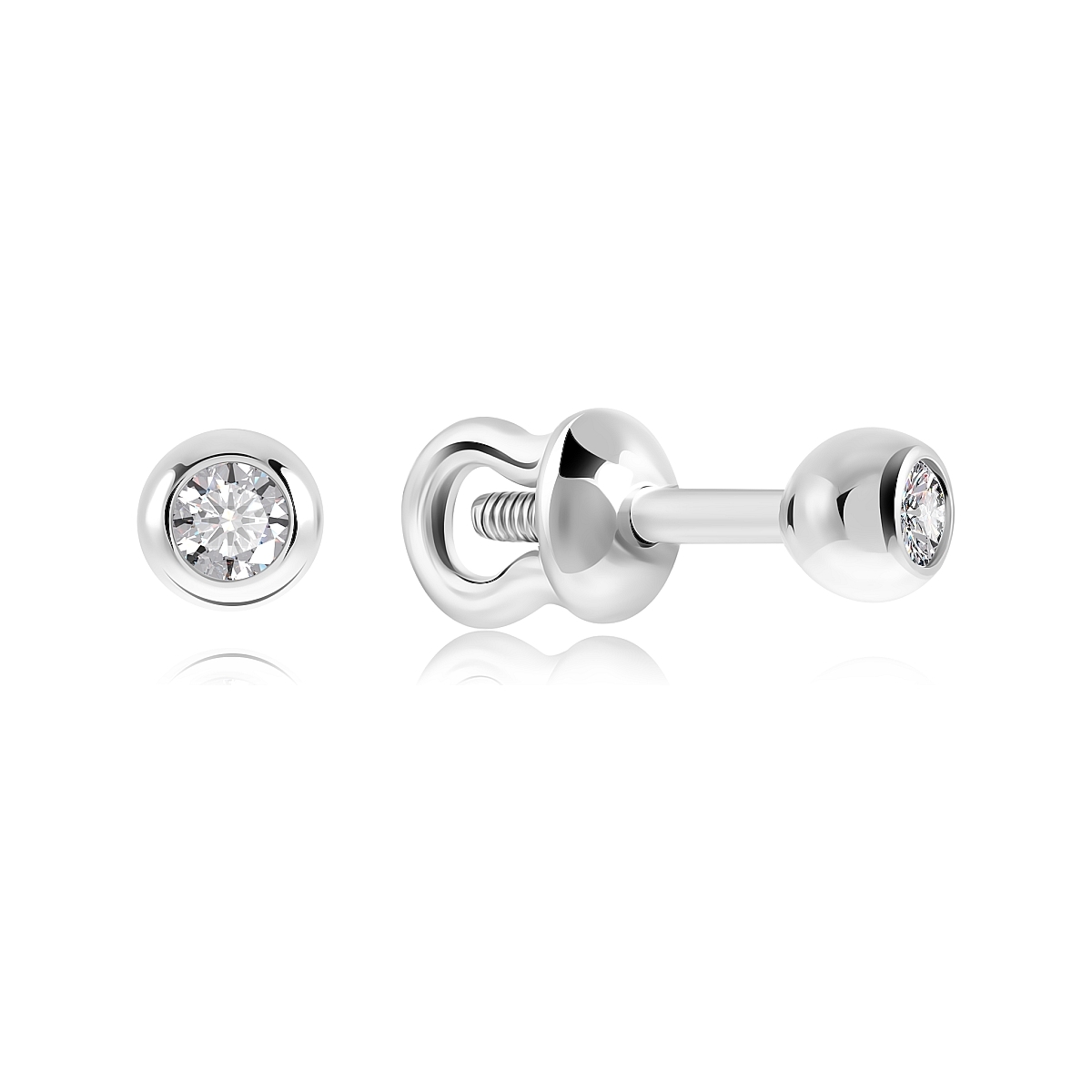 

Серьги из серебра VALTERA 116945, фианит, 116945