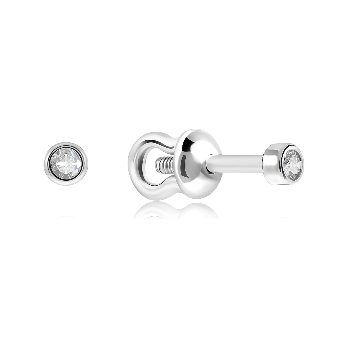 

Серьги из серебра VALTERA 116947, фианит, 116947