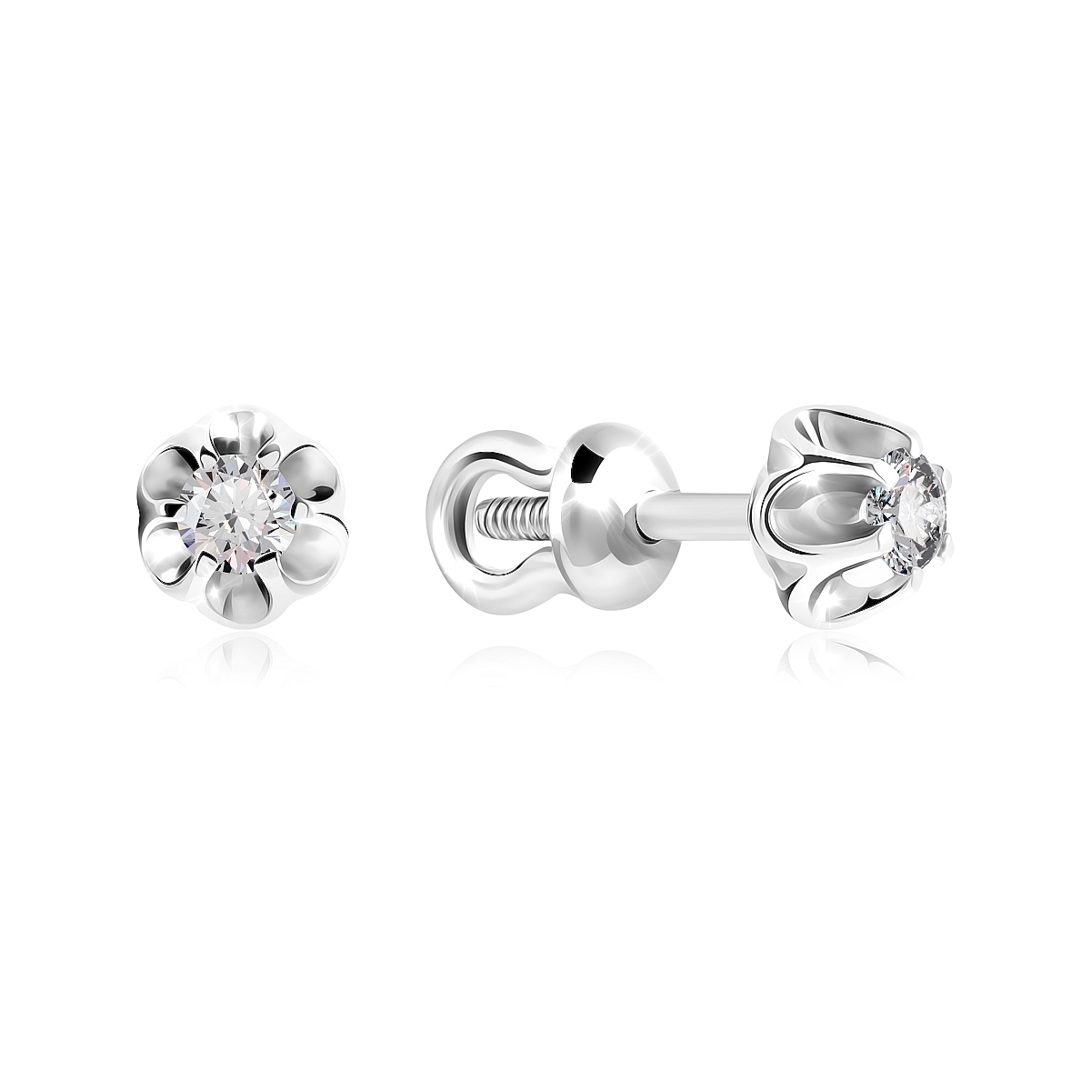 

Серьги из серебра VALTERA 116987, фианит, 116987