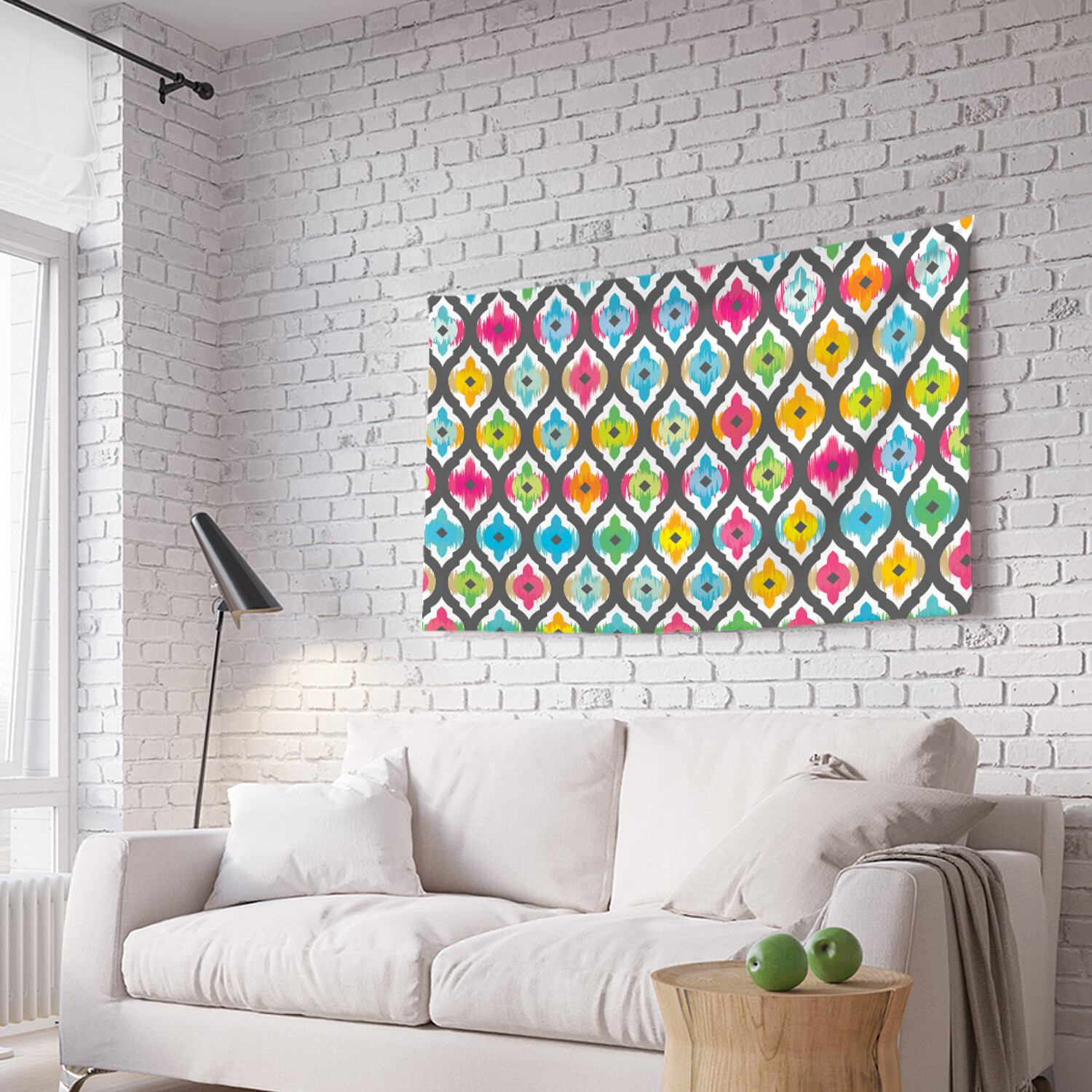 

Горизонтальное фотопанно на стену JoyArty "Закругленные ромбы" из ткани 100х150 см, Закругленные ромбы