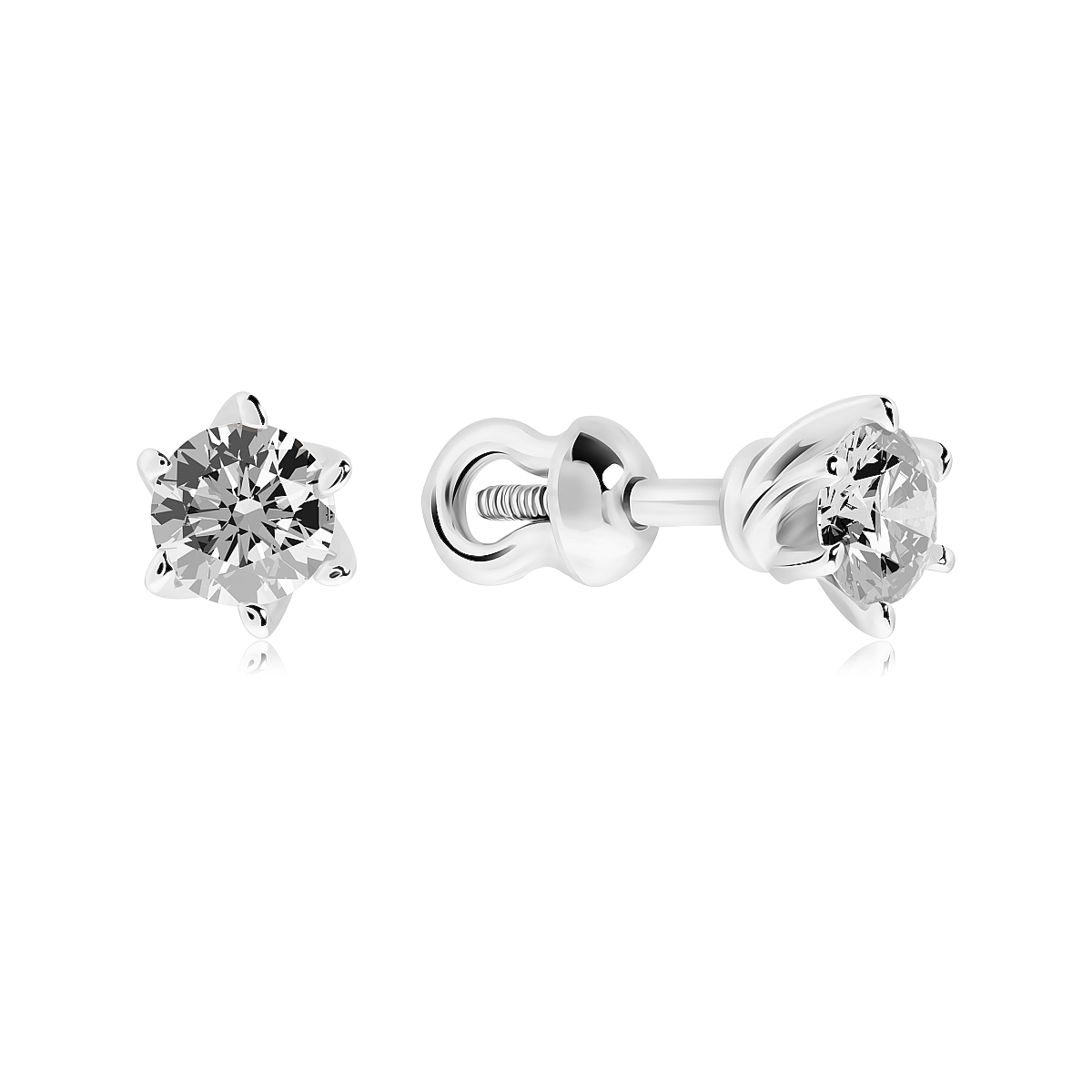 

Серьги из серебра VALTERA 117005, фианит, 117005