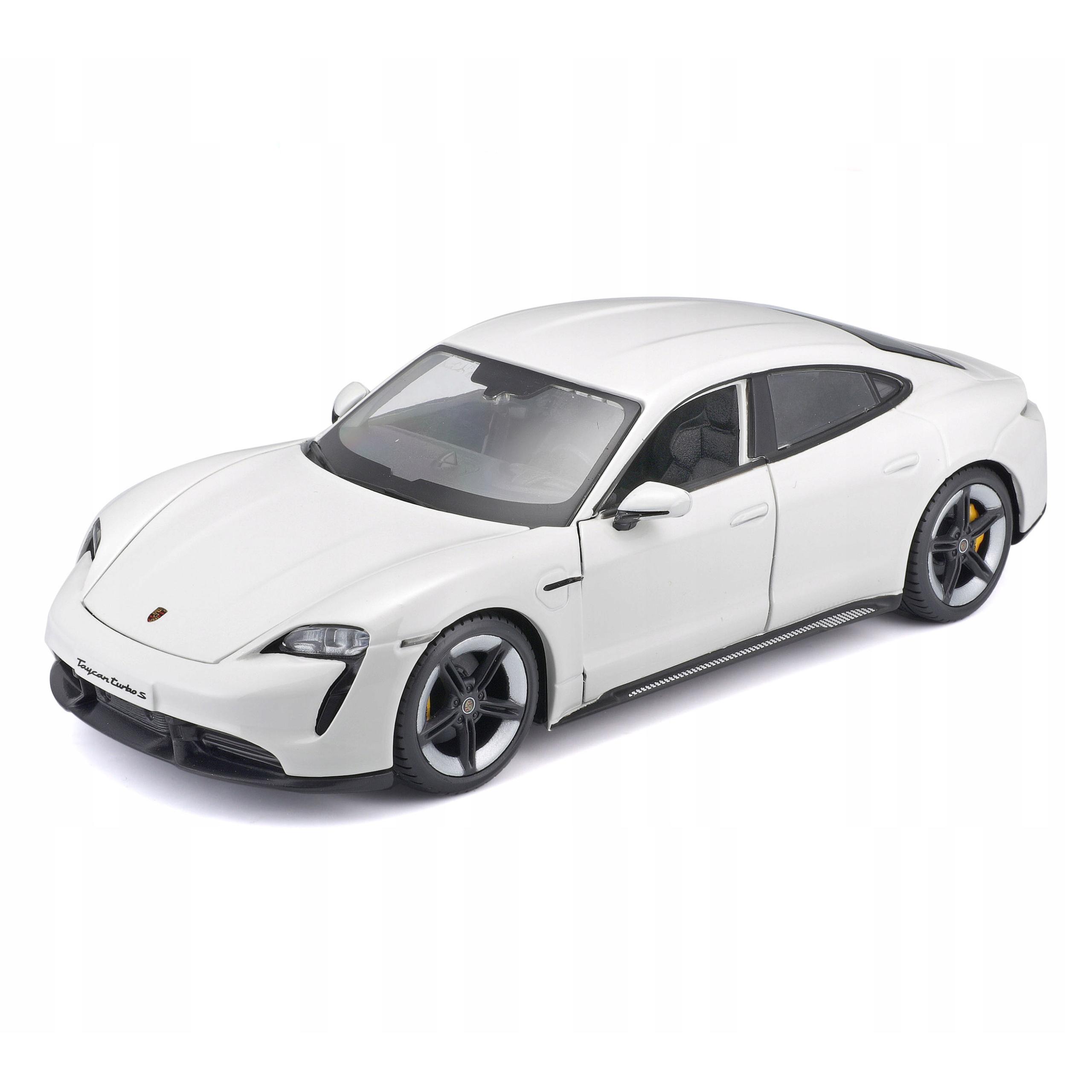 Игрушечная машинка Bburago металлическая Porsche Taycan Turbo S,1:24,белая игрушечная машинка bburago металлическая 1 32 2020 mustang shelby gt500 18 43000