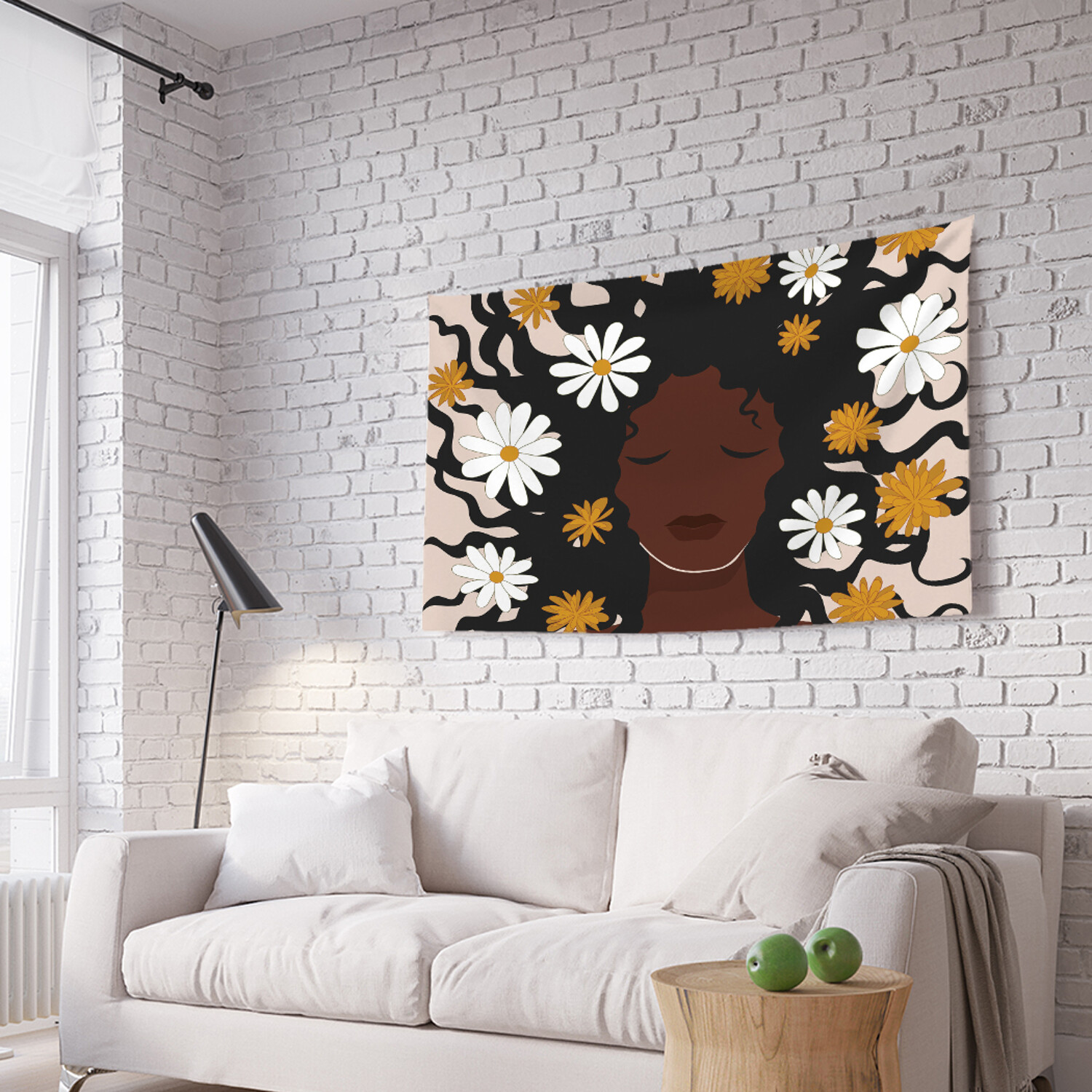 

Горизонтальное фотопанно на стену JoyArty "Африканка с цветами в волосах" 100х150 см, Африканка с цветами в волосах