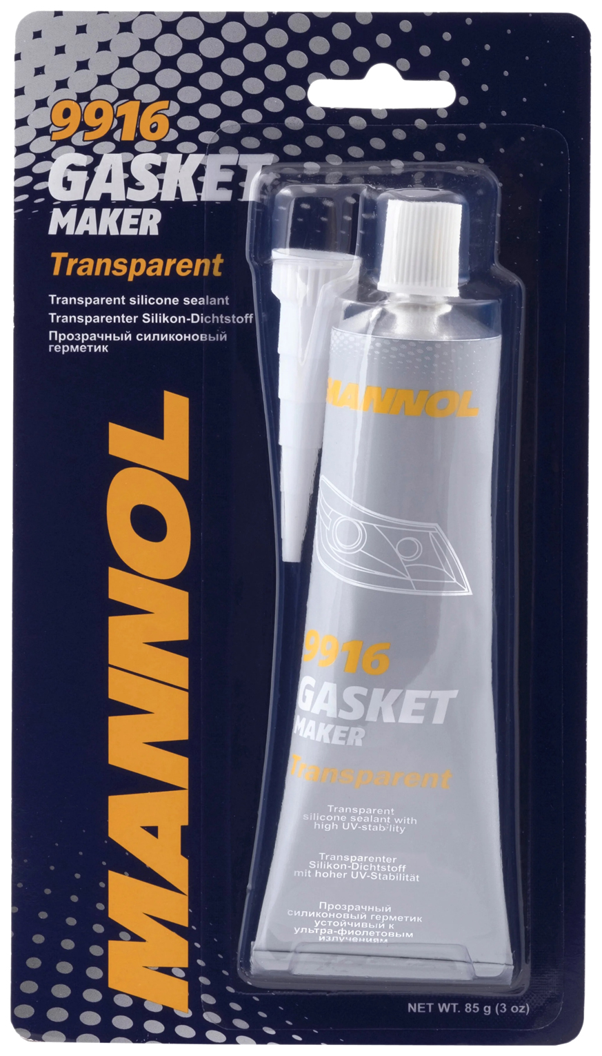 Герметик силиконовый mannol 0,085кг 9916 gasket maker transparent (-40 до +180)