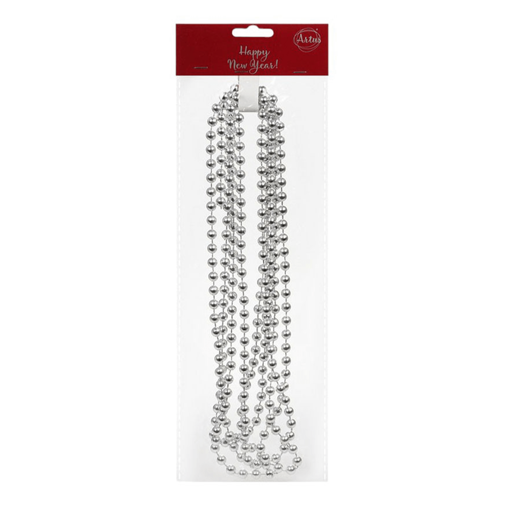 Бусы новогодние Artus серебряные 27 м 92₽