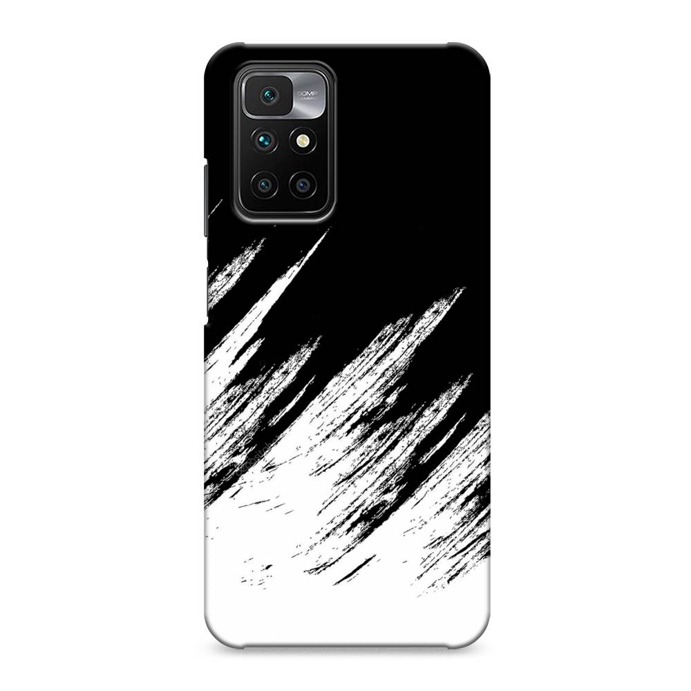 

Пластиковый чехол "Черно белые брызги" на Xiaomi Redmi 10, 311320-2