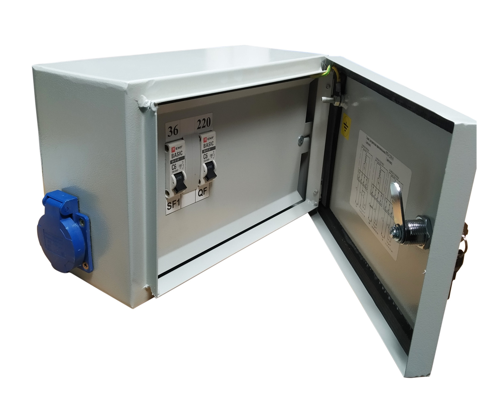

Ящик с понижающим трансформатором ЯТП IP54 0,25кВА 220/36В EKF Basic - 1 шт