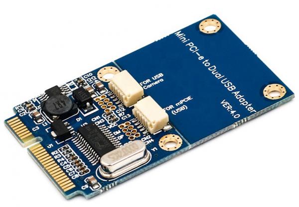 

Адаптер GSMIN DP53 Mini PCI-E на 2xUSB (Синий)