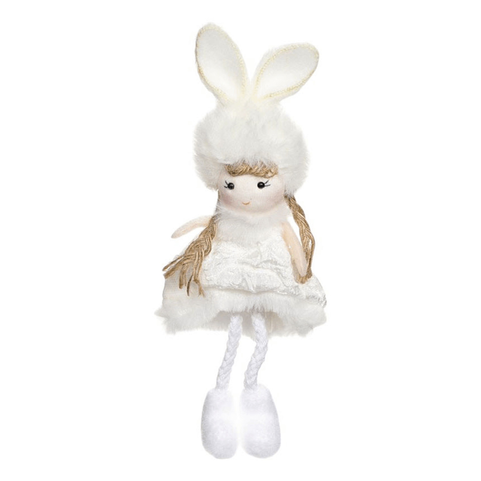 Подвесное украшение новогоднее Artus Кукла с ушками в платье с опушкой 17смассортимент 310₽