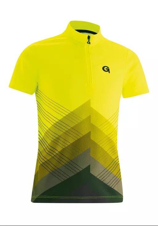 фото Футболка gonso como ki-bikeshirt-1/2-hz black/safety yellow р. 140