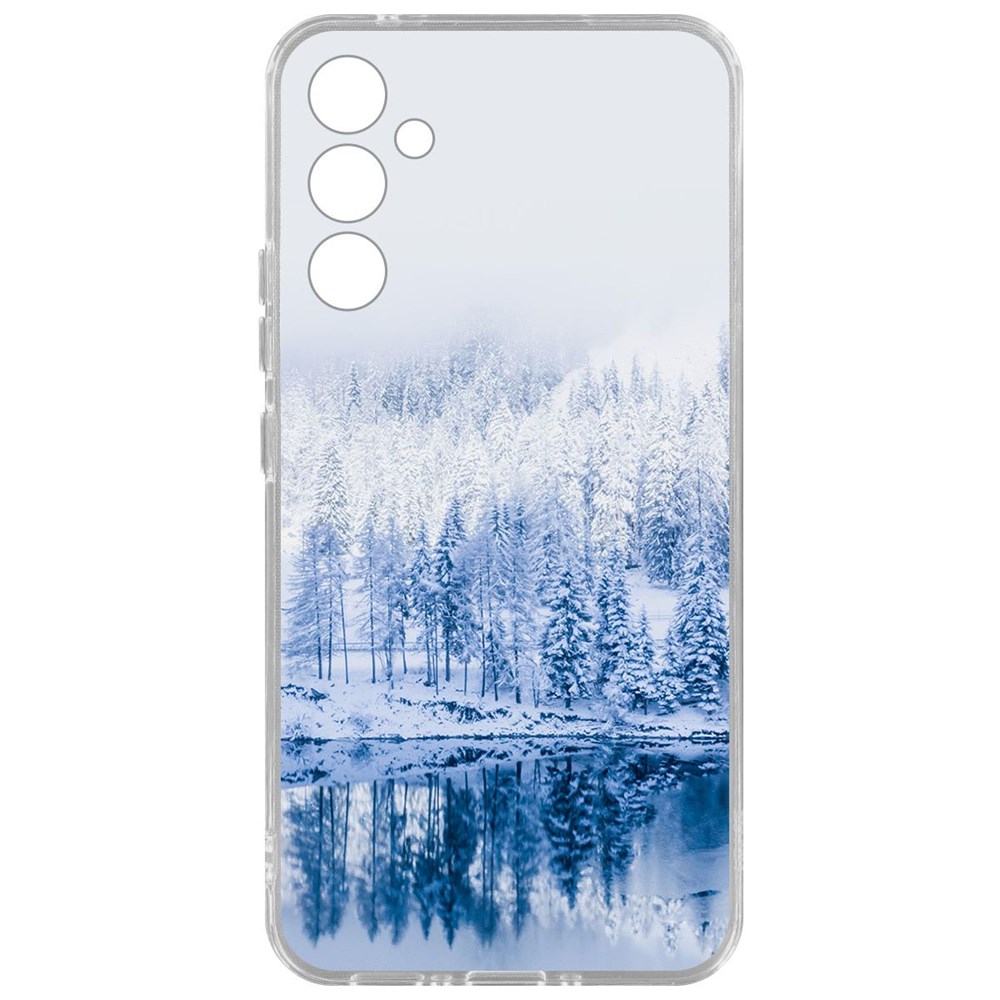 Чехол-накладка Krutoff Clear Case Зимняя река для Samsung Galaxy A34 5G