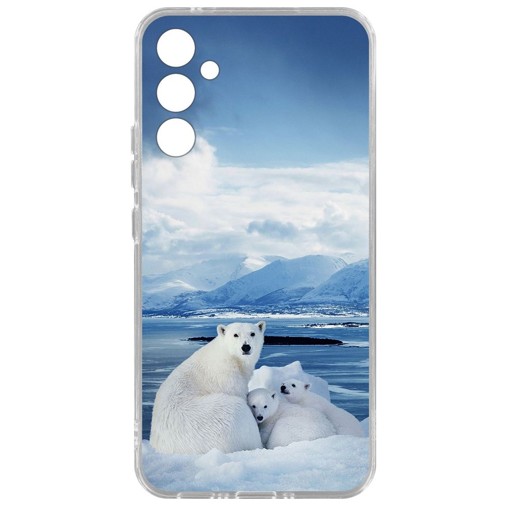 

Чехол-накладка Krutoff Clear Case Полярные медведи для Samsung Galaxy A34 5G, Прозрачный