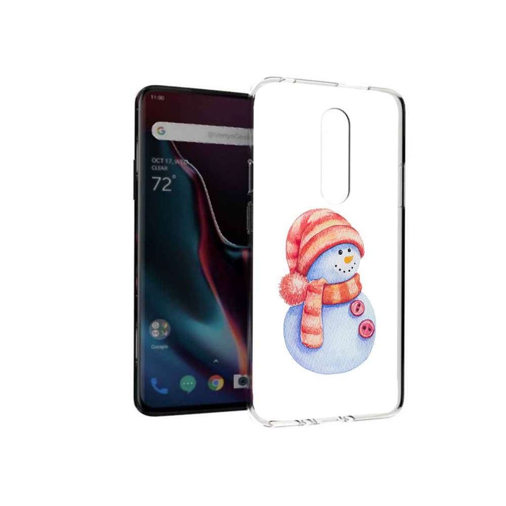 

Чехол MyPads Tocco для OnePlus 7 Pro Веселый снеговик (PT139735.130.44), Прозрачный, Tocco
