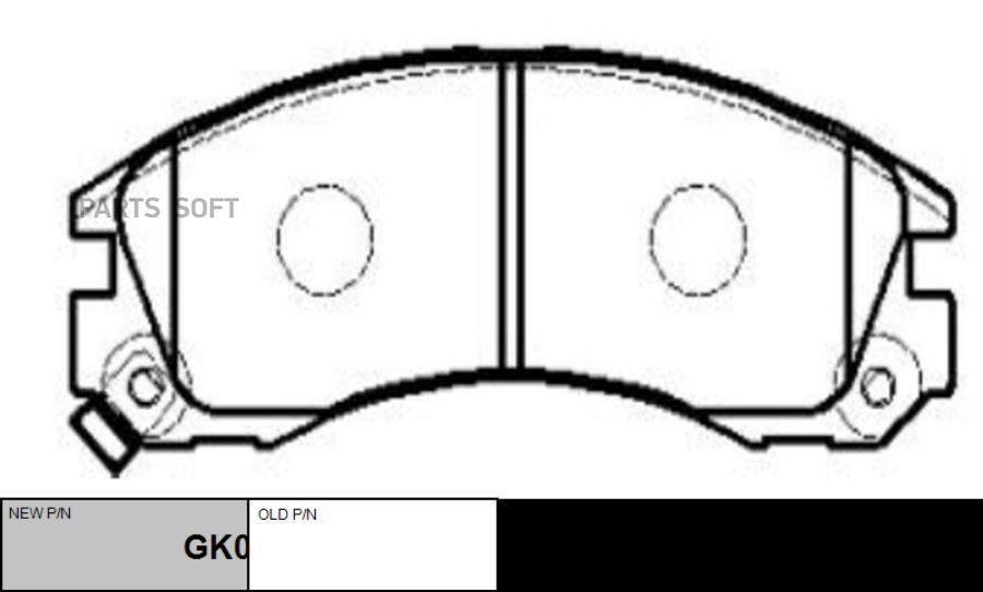 Колодки передние mitsubishi space wagon 2.4gdi 98>/gear 2.02.5td 9 ckm14 ctr gk0582