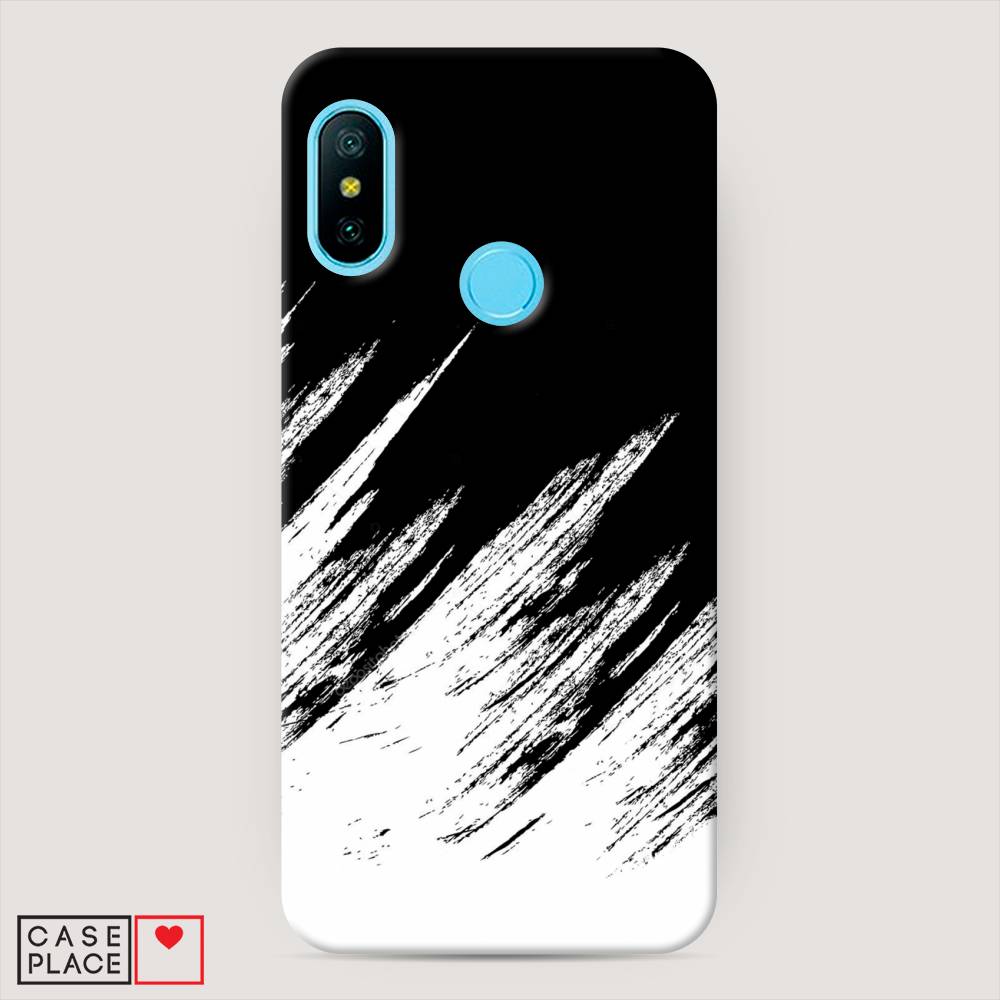 

Пластиковый чехол "Черно белые брызги" на Xiaomi Redmi 6 Plus, 33920-2