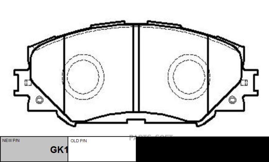 

Колодки передние toyota corolla 06 / auris 1.41.6 07 ckt48 ctr gk1062