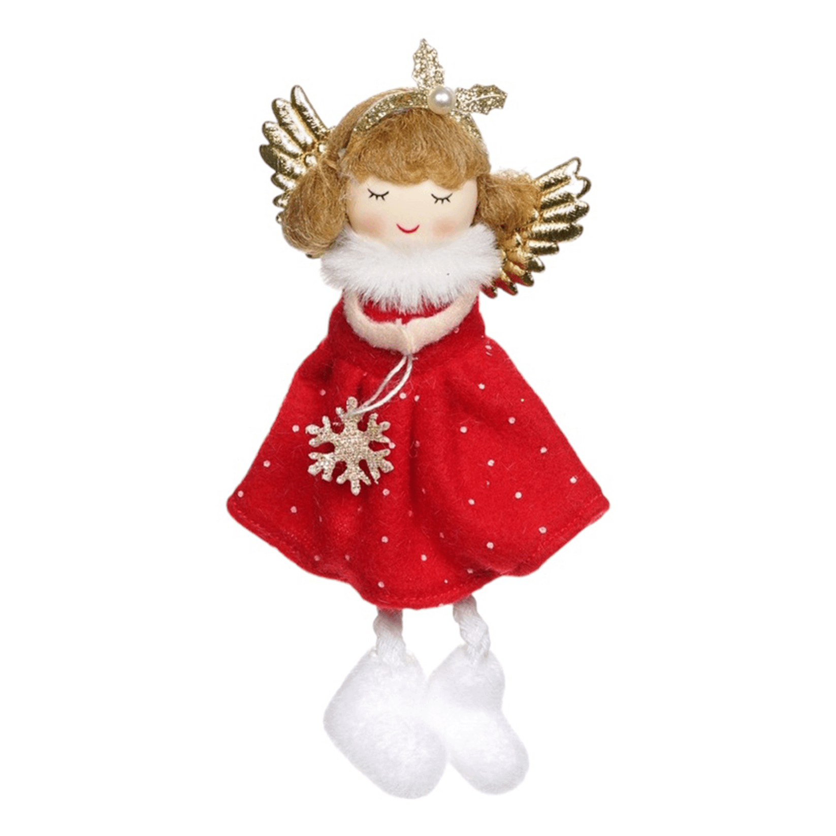 Подвесное украшение новогоднее Artus Кукла в юбочке с крыльями 17 см в ассортименте 310₽