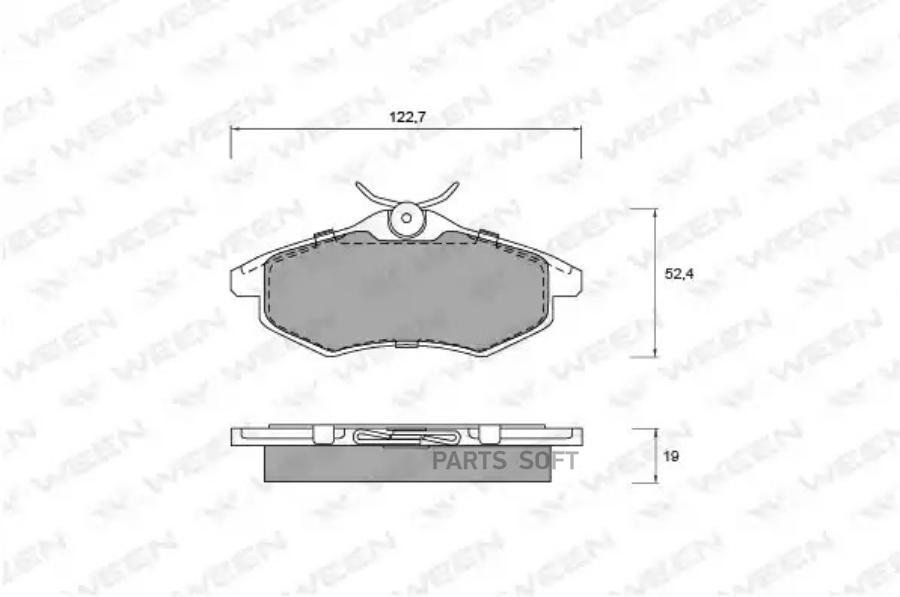 

Тормозные колодки дисковые передние CITROEN C2, C3 WEEN 151-1275