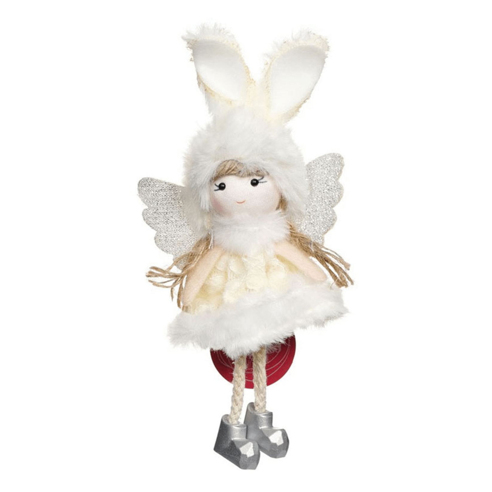 Подвесное украшение новогоднее Artus Кукла с ушками в платье 17 см в ассортименте 310₽