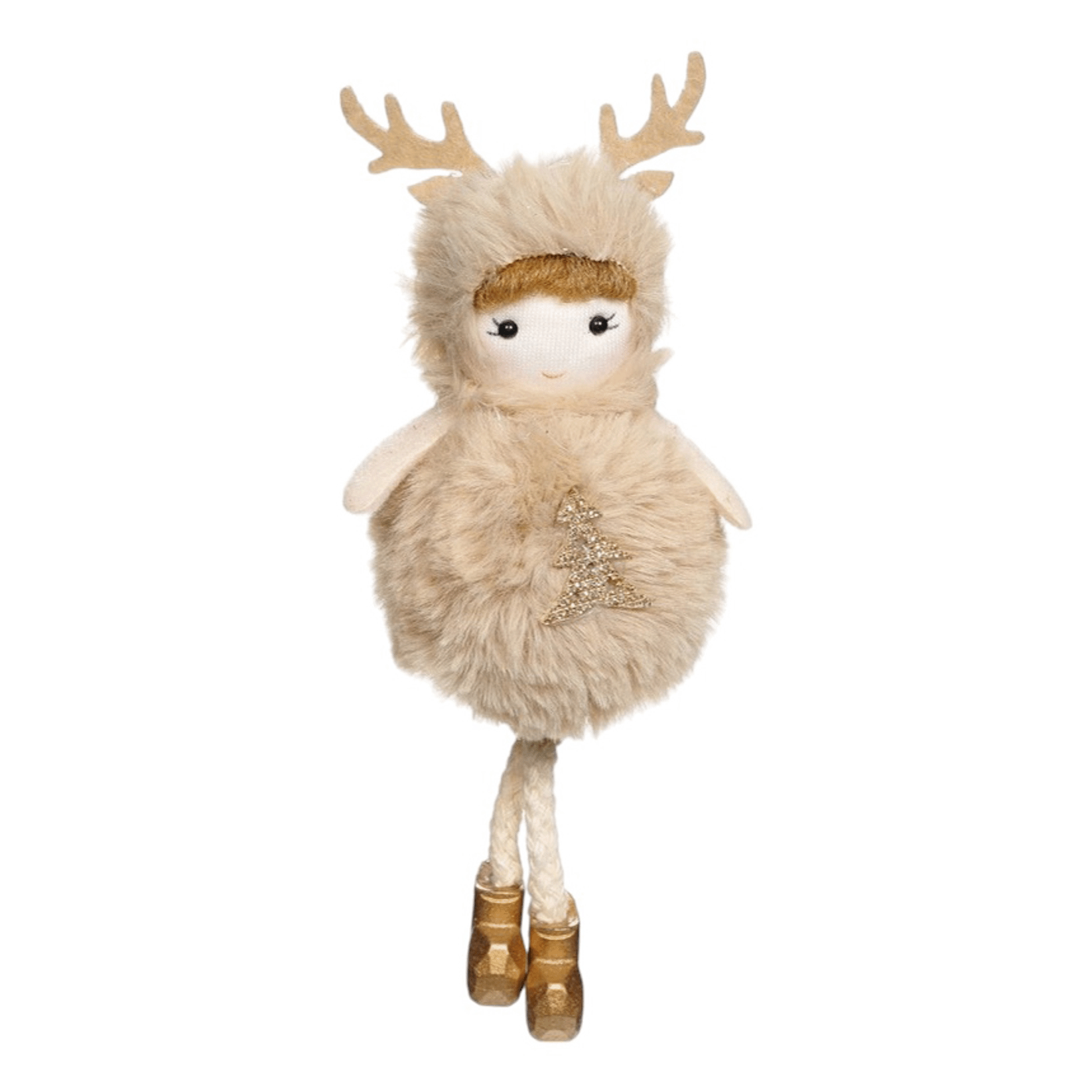 Подвесное украшение новогоднее Artus Кукла с рожками кругляш 17 см в ассортименте 310₽