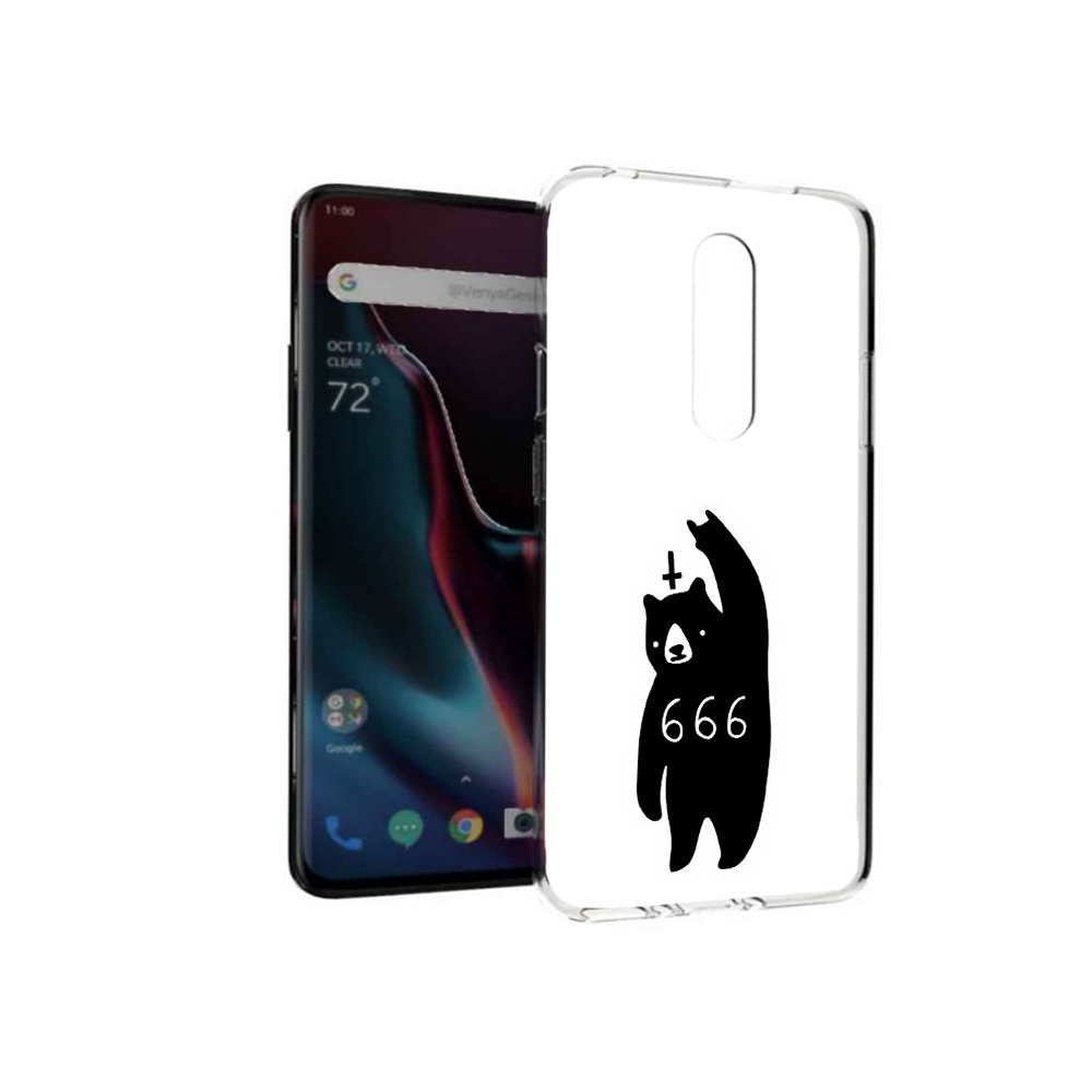 

Чехол MyPads Tocco для OnePlus 7 Pro медведь 666 (PT139735.130.462), Прозрачный, Tocco