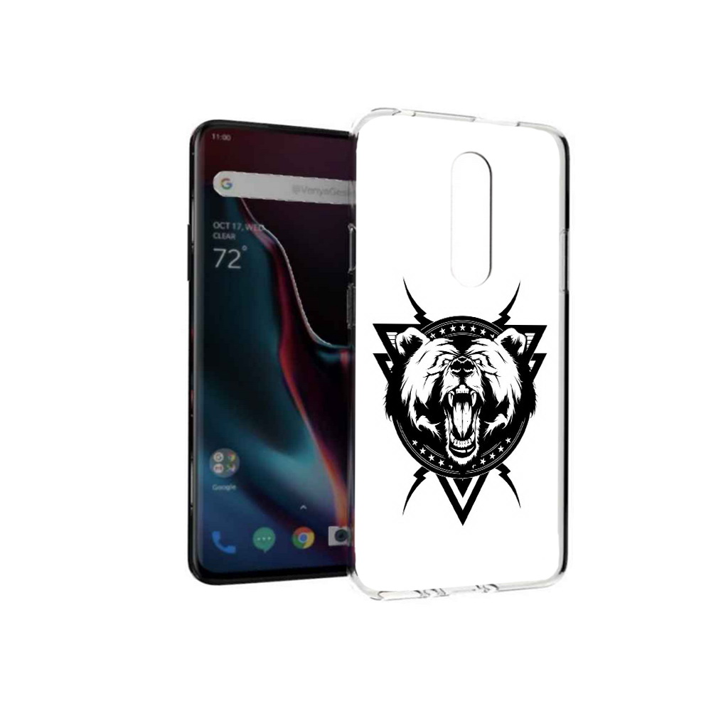 

Чехол MyPads Tocco для OnePlus 7 Pro медведь в треугольнике (PT139735.130.464), Прозрачный, Tocco
