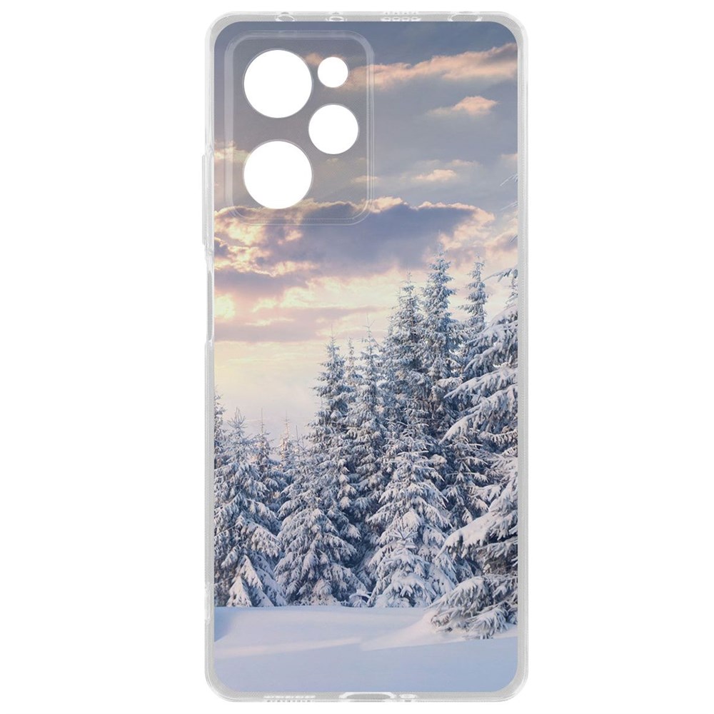 

Чехол-накладка Krutoff Clear Case Снежный пейзаж для Xiaomi Poco X5 Pro, Прозрачный